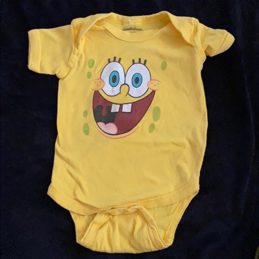 Spongebob square pants baby onesie 0-6 months